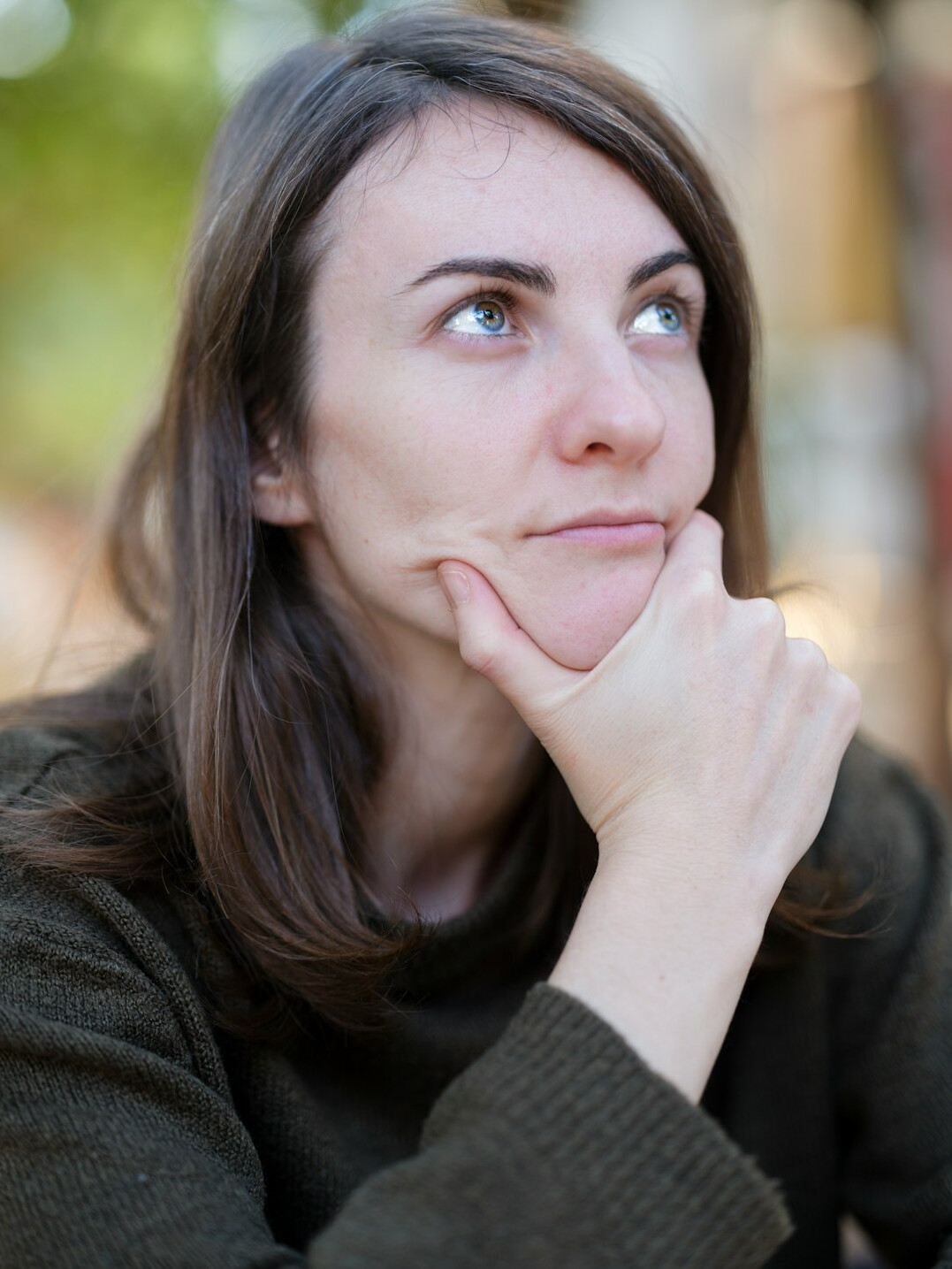 woman listening attentively