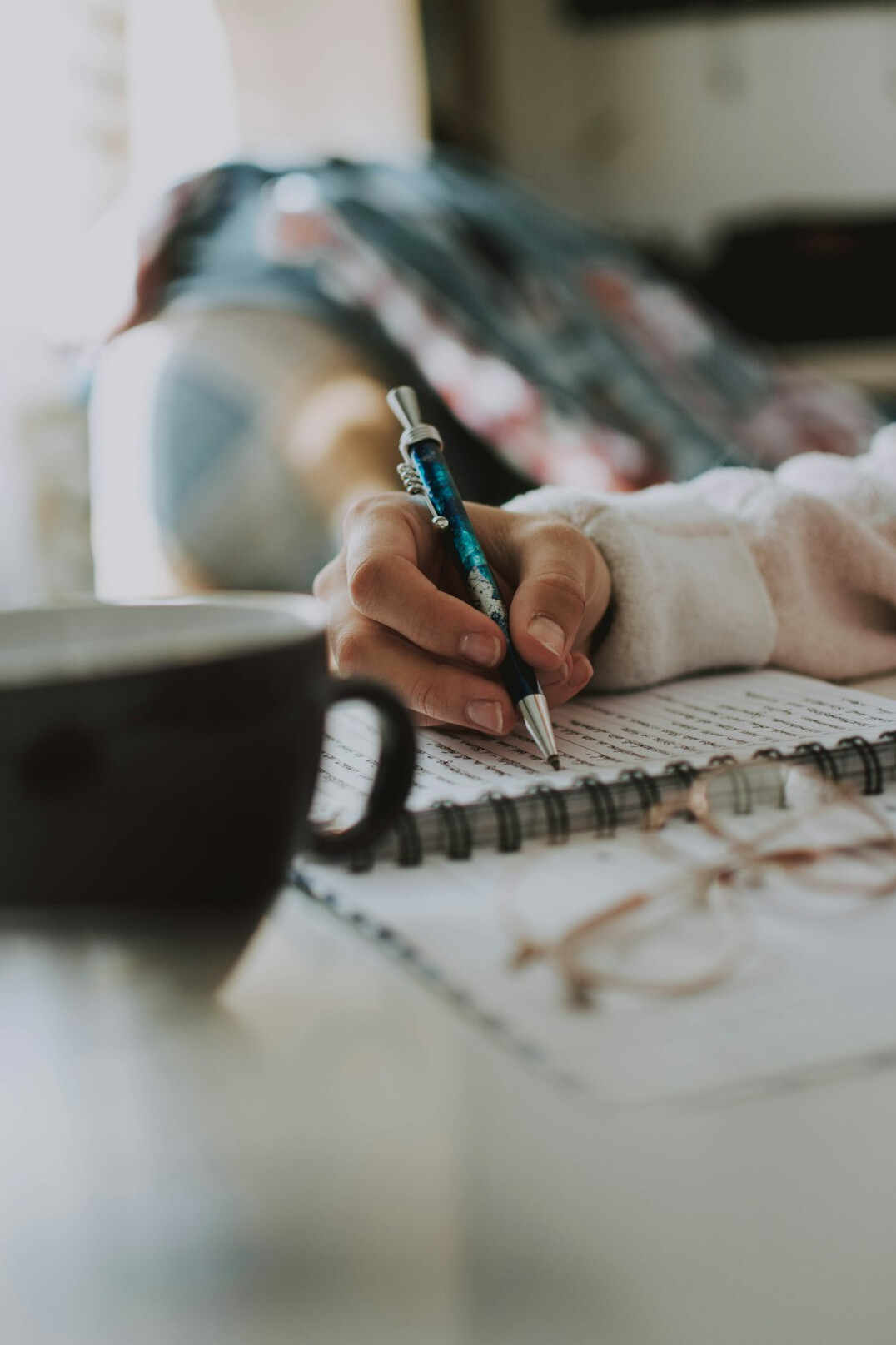 journaling notebook and pen